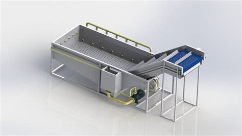 vegetable and fruit washing machine | 3D CAD Model Library | GrabCAD