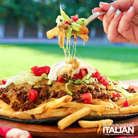 Fully Loaded Cheesy Taco Fries - The Slow Roasted Italian