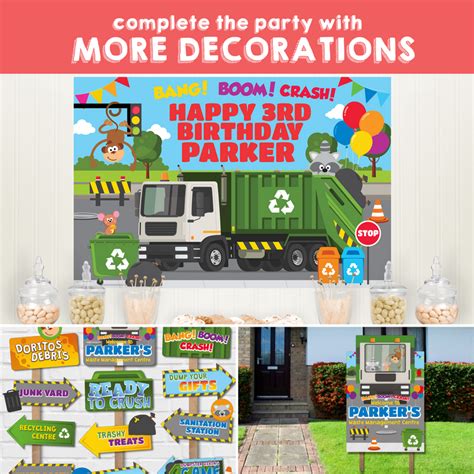 Garbage Truck Party Decorations Printable Kit | Pigsy Party – PigsyParty