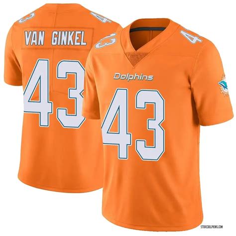 Nike Andrew Van Ginkel Miami Dolphins Men's Limited Orange Color Rush ...