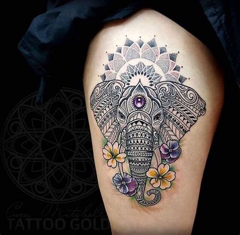 Elephant mandala tattoo | Tatuajes de elefantes, Ideas de tatuaje femenino, Diseño de tatuaje de ...