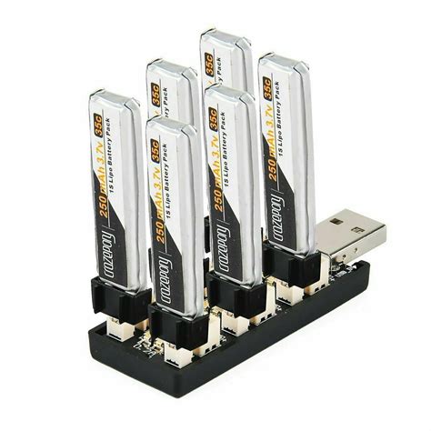 10 pcs 1S LiPo USB Battery Charger 3.7V/4.20V 6 Channel FPV Blade ...