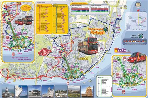 Lisbon hop on hop off bus map - Lisbon hop on hop off bus route map ...