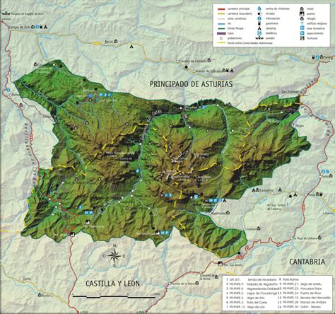 Mapa del Parque Nacional de Picos de Europa | Map, Picos, Favorite places