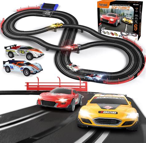 Amazon.com: Electric Racing Tracks for Boys and Kids Including 4 Slot ...