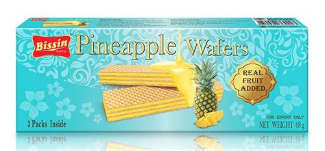 Bissin 68g Real Fruit Added Pineapple Biscuits Wafers Wholesale,Thailand price supplier - 21food