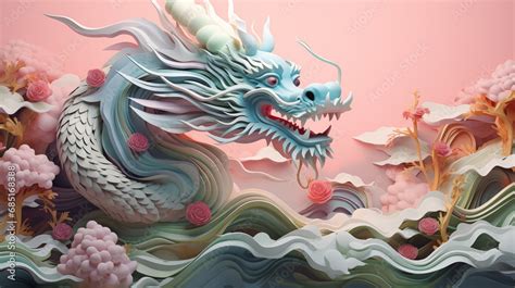 symbol of the year 2024 dragon Stock Illustration | Adobe Stock