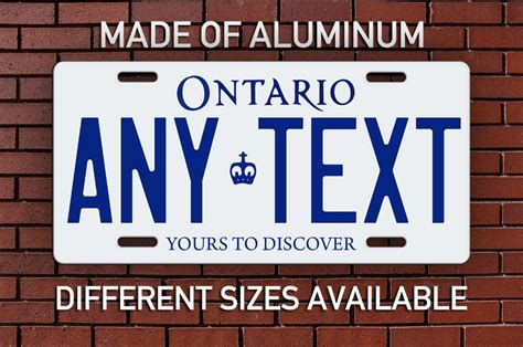 Custom Ontario license plate personalised license plate | Etsy