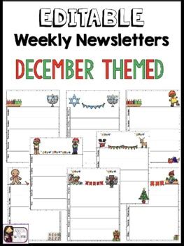 December Newsletter Templates by Abc123is4me | Teachers Pay Teachers