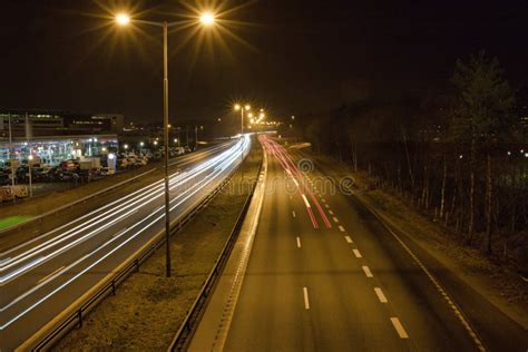 Landscape of a Highway with Lights with Long Exposure at Night - Great ...