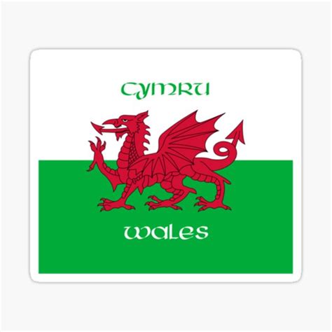 "Cymru Wales - The Welsh Dragon Flag " Sticker for Sale by TheHappySmooth | Redbubble