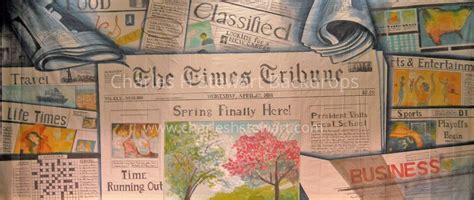 Newspaper Backdrop - Backdrops by Charles H. Stewart