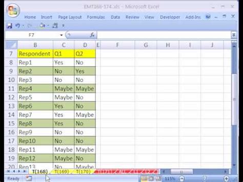 Excel Magic Trick #168: Cross Tabulation For a Survey - YouTube