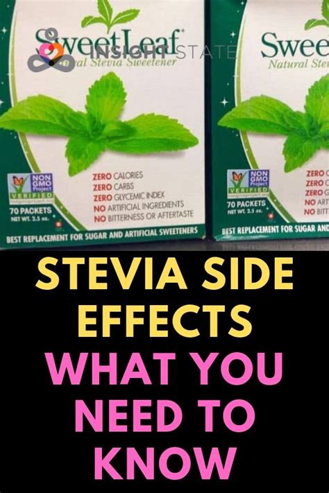 Side Effects of Stevia Consumption - A ”Natural" Sweetener | Stevia ...