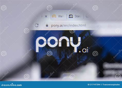 New York, USA - 26 April 2021: Pony.ai Logo Close-up on Website Page ...