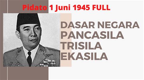 Pidato Lengkap Soekarno 1 Juni 1945 Pertama Kali Ungkapkan Pancasila - Riset