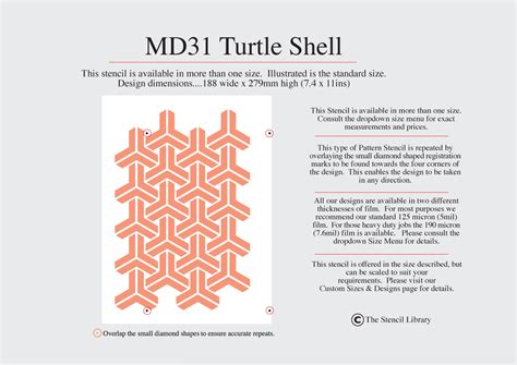 21. MD31 Turtle Shell | Stencil Library