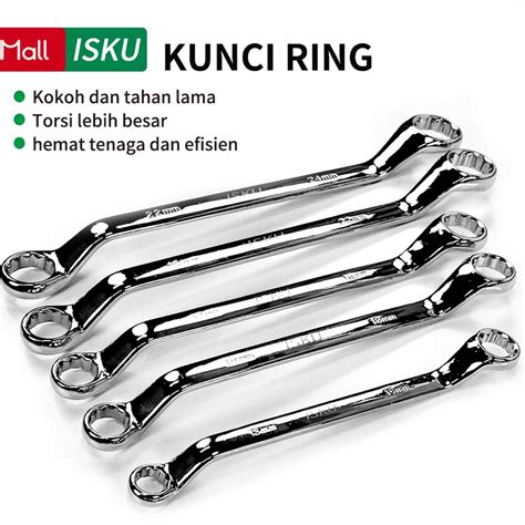 Jual ISKU Set Kunci Ring Pas 8-27mm Alat Perkakas Tools Kunci Ring Pas/Kunci Ring set lengkap ...