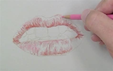 Lips Drawing Colored Pencil - bestpencildrawing