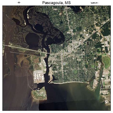 Aerial Photography Map of Pascagoula, MS Mississippi