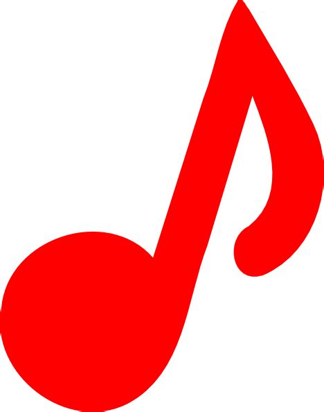 Red Music Note Clip Art at Clker.com - vector clip art online, royalty ...