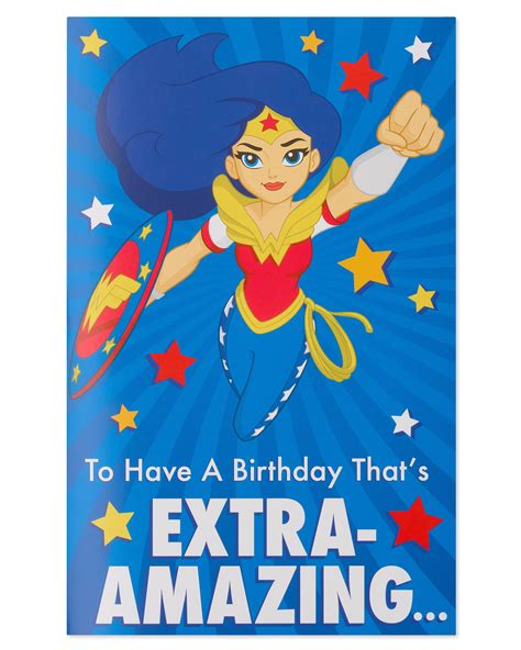 American Greetings Wonder Woman Birthday Card for Girl with Sound ...