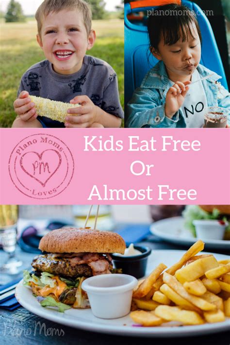 Restaurants where Kids Eat Free or Cheap | Kids eat free, Eat free, Children eating