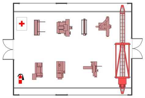 Factory layout floor plan | Plant Layout Plans | How to Create a Plant ...