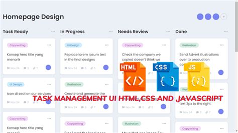 Task Management Ui Html,css And ,Javascript (Source Code)