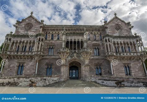 COMILLAS PALACE SEEN FROM A WINDOWS Stock Photography | CartoonDealer ...