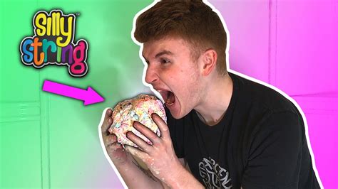 EATING THE BIGGEST BALL OF SILLY STRING SLIME ( DIY Silly String ball ) – Monkey Viral