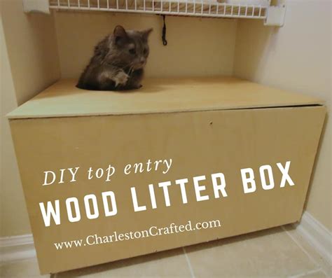 DIY Wooden Top Entry Cat Litter Box • Charleston Crafted