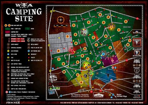 Wacken Open Air - The Holy Wacken Land map and the Camping...