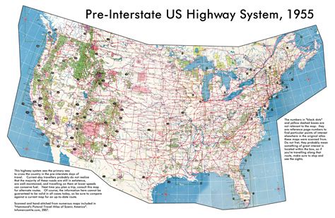 Large highways system map of the USA - 1955 | USA | Maps of the USA | Maps collection of the ...