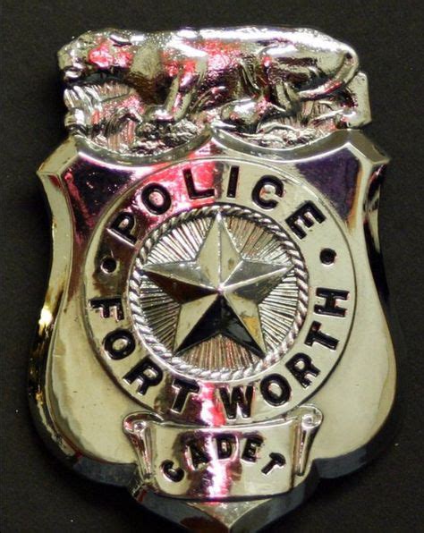 Obsolete and no longer issued Fort Worth PD cadet badges for officers ...