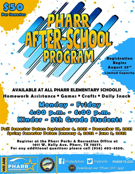 City of Pharr - The Pharr After-School Program is back!...