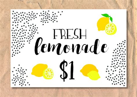 Lemonade Stand Sign/poster - Etsy