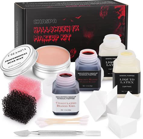 CHASPA Halloween Liquid Latex Special Effects SFX makeup kit for Fake ...