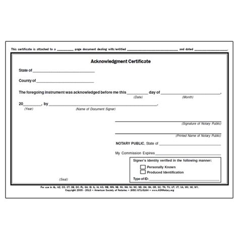 Arizona Notary Acknowledgment Form Kalimna Blog - Bank2home.com