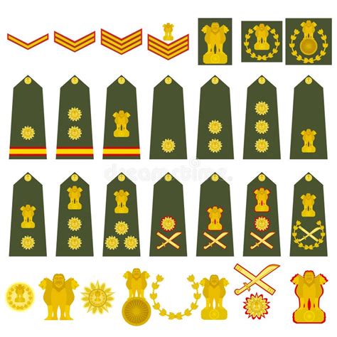 Indian Army insignia stock vector. Illustration of white - 27329197