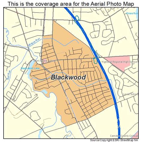 Aerial Photography Map of Blackwood, NJ New Jersey