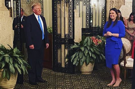 Donald Trump stops at Sarah Huckabee Sanders' campaign event