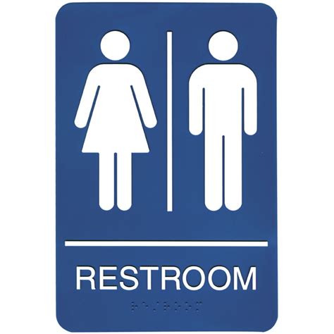 ADA Compliant Men's Restroom Sign, Black