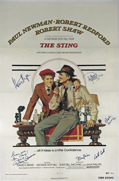 Lot Detail - "The Sting" Cast Signed 27" x 41" Movie Poster w/ ULTRA ...