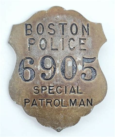 Obsolete Boston Police Special Patrolman Badge Auction