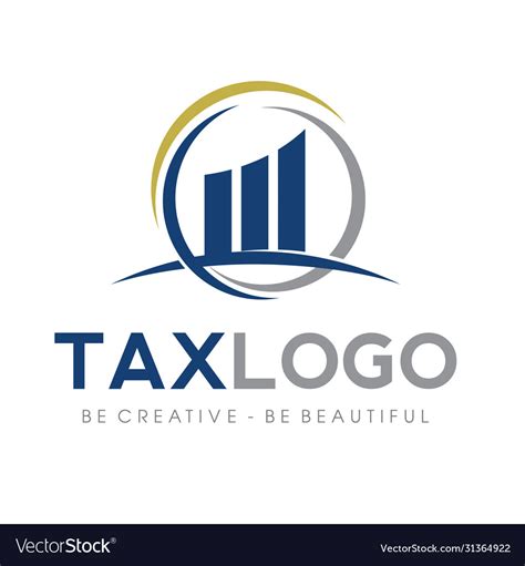 Tax and accounting logo design Royalty Free Vector Image