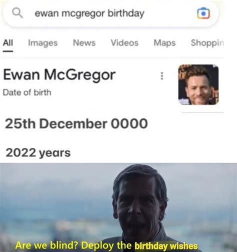 Happy birthday to Ewan McGregor🥳 : r/starwarsmemes