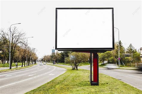 Billboard Blank Outdoor Advertising Middle Road Billboard Sky ...