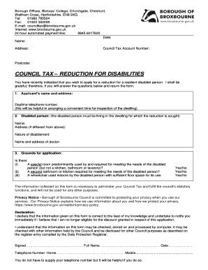 Broxbourne Council Tax - Fill Online, Printable, Fillable, Blank | pdfFiller