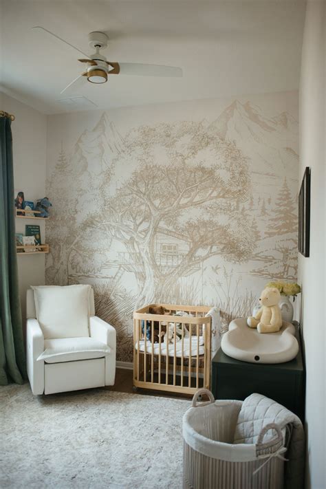 Our Nursery Reveal – Storybook + Neutral Winnie The Pooh Forest Theme ...